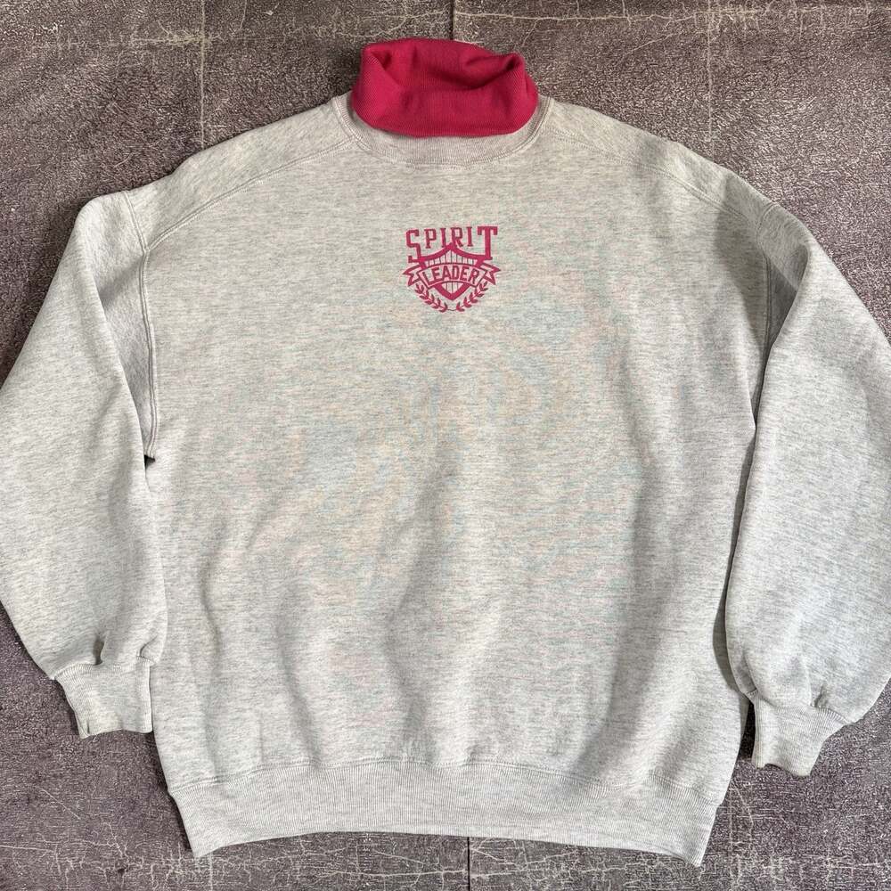 Women's Vintage 90's Jerzees Spirit Leader Heather Gray Pink Sweatshirt Sz XL